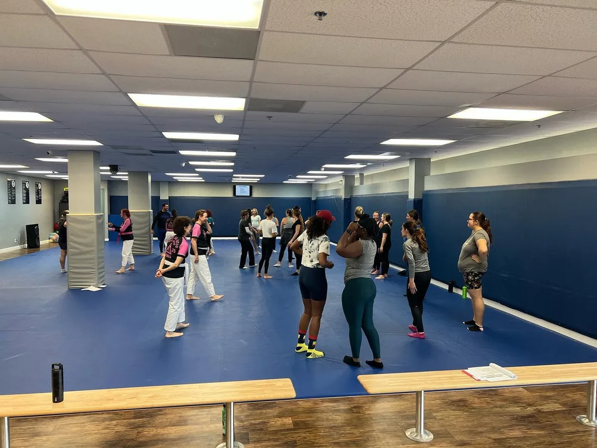 A Jiu Jitsu class in session at Gracie Martial Arts